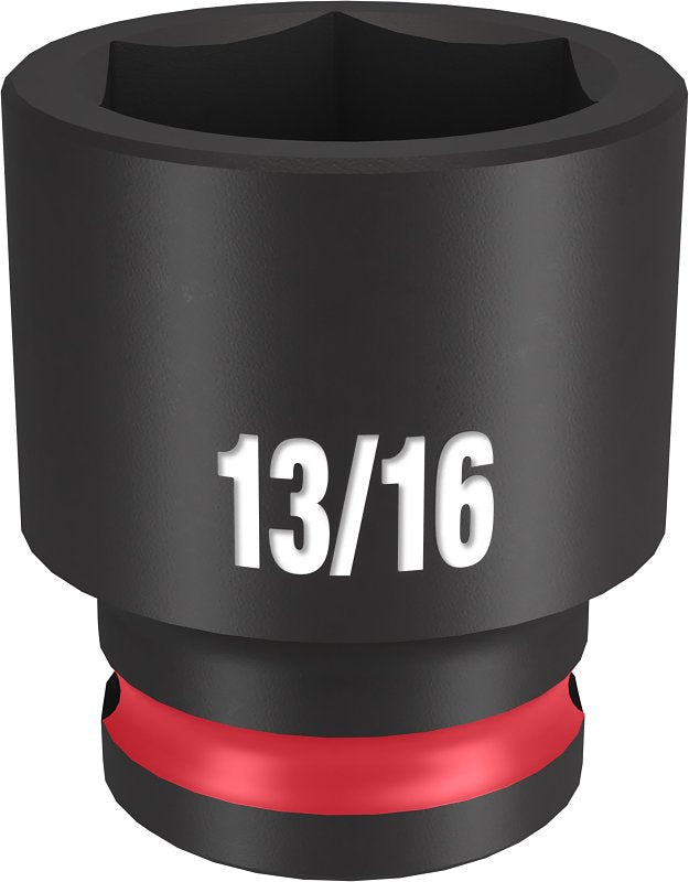 Milwaukee SHOCKWAVE Impact Duty 49-66-6111 Shallow Impact Socket, 13/16 in Socket, 3/8 in Drive, Square Drive, 6-Point
