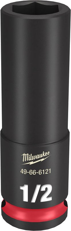 Milwaukee SHOCKWAVE Impact Duty 49-66-6121 Deep Impact Socket, 1/2 in Socket, 3/8 in Drive, Square Drive, 6-Point