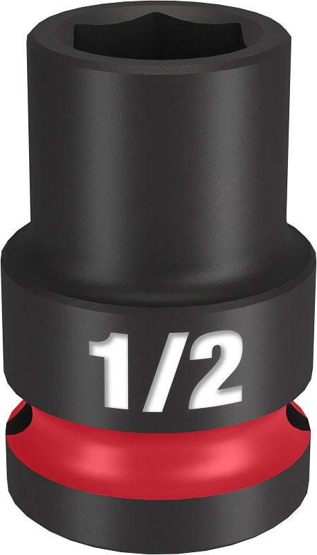 Milwaukee SHOCKWAVE Impact Duty 49-66-6202 Shallow Impact Socket, 1/2 in Socket, 1/2 in Drive, Square Drive, 6-Point