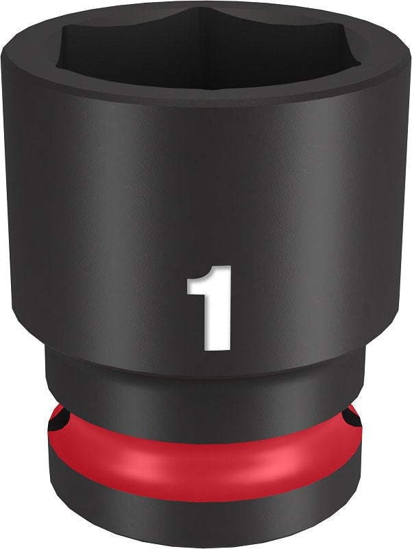 Milwaukee SHOCKWAVE Impact Duty 49-66-6210 Shallow Impact Socket, 1 in Socket, 1/2 in Drive, Square Drive, 6-Point