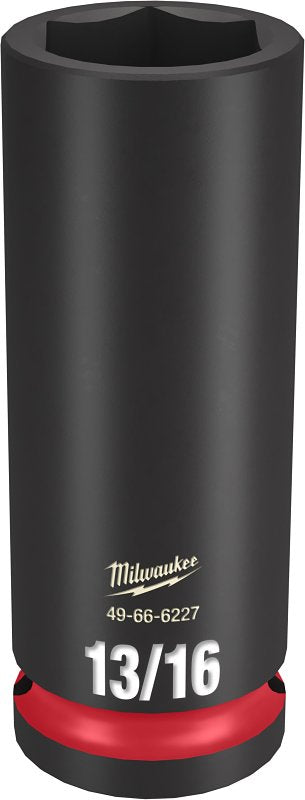 Milwaukee SHOCKWAVE Impact Duty 49-66-6227 Deep Impact Socket, 13/16 in Socket, 1/2 in Drive, Square Drive, 6-Point