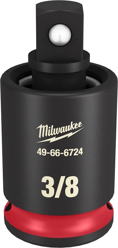 Milwaukee SHOCKWAVE Impact Duty Series 49-66-6724 Socket Universal Joint, 3/8 in Drive, Impact Drive, 1.96 in L