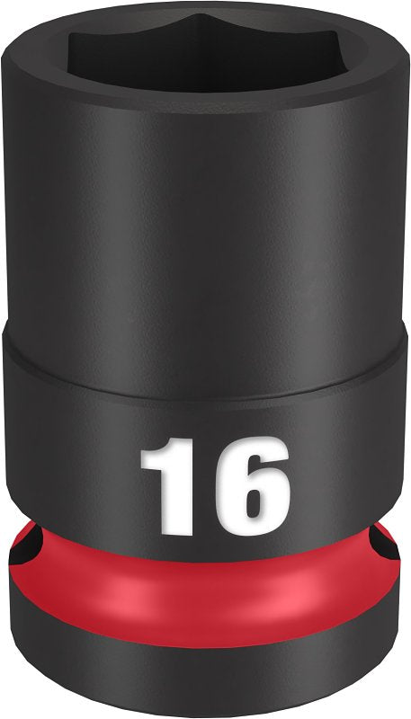 Milwaukee SHOCKWAVE Impact Duty 49-66-6248 Shallow Impact Socket, 16 mm Socket, 1/2 in Drive, Square Drive, 6-Point