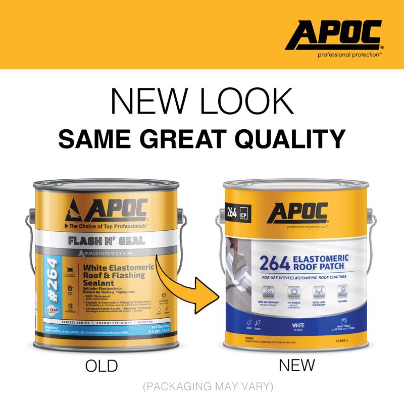 APOC Gloss White Elastomeric Roof Sealant 1 gal, Pack of 4
