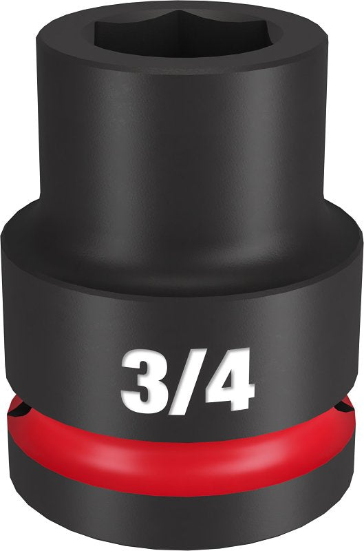 Milwaukee SHOCKWAVE Impact Duty 49-66-6303 Shallow Impact Socket, 3/4 in Socket, 3/4 in Drive, Square Drive, 6-Point