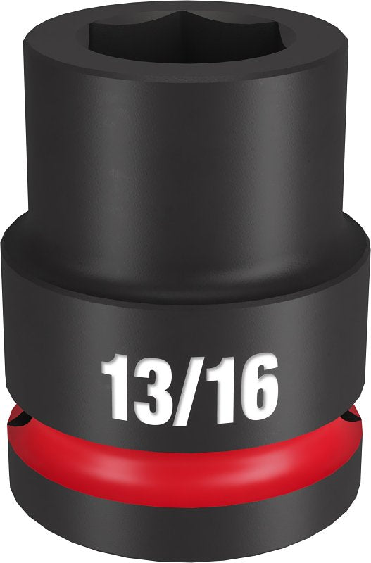 Milwaukee SHOCKWAVE Impact Duty 49-66-6304 Shallow Impact Socket, 13/16 in Socket, 3/4 in Drive, Square Drive, 6-Point
