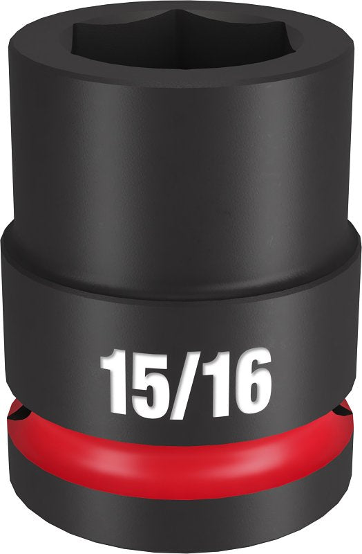 Milwaukee SHOCKWAVE Impact Duty 49-66-6306 Shallow Impact Socket, 15/16 in Socket, 3/4 in Drive, Square Drive, 6-Point
