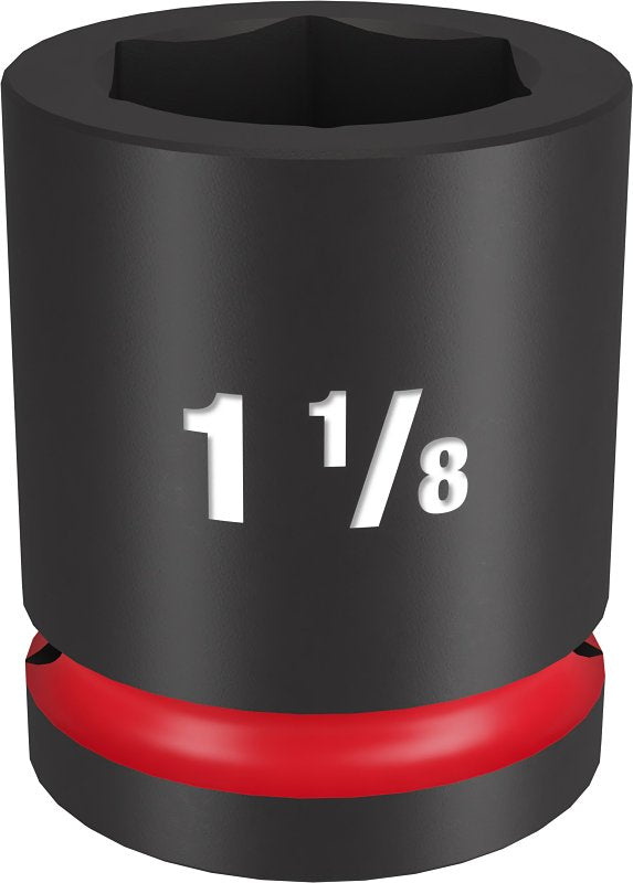 Milwaukee SHOCKWAVE Impact Duty 49-66-6309 Shallow Impact Socket, 1-1/8 in Socket, 3/4 in Drive, Square Drive, 6-Point