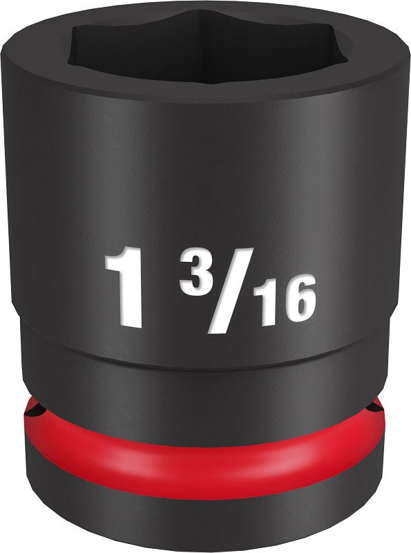 Milwaukee SHOCKWAVE Impact Duty 49-66-6310 Shallow Impact Socket, 1-3/16 in Socket, 3/4 in Drive, Square Drive, 6-Point