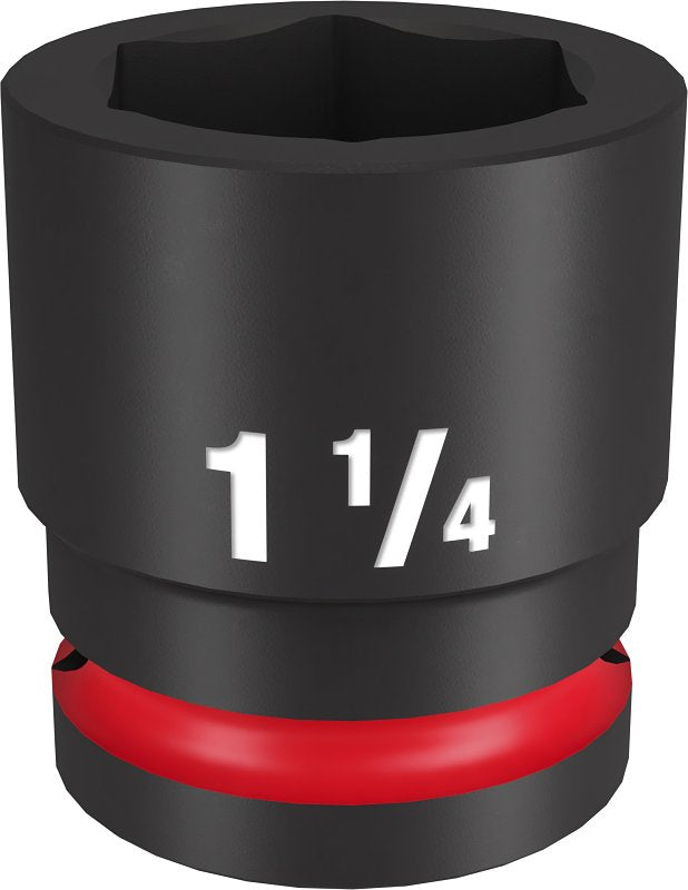 Milwaukee SHOCKWAVE Impact Duty 49-66-6311 Shallow Impact Socket, 1-1/4 in Socket, 3/4 in Drive, Square Drive, 6-Point