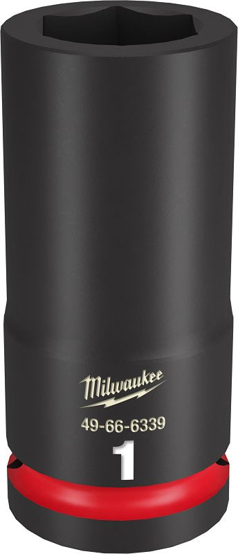 Milwaukee SHOCKWAVE Impact Duty 49-66-6339 Deep Impact Socket, 1 in Socket, 3/4 in Drive, Square Drive, 6-Point