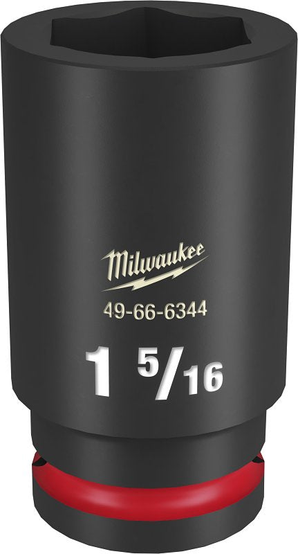 Milwaukee SHOCKWAVE Impact Duty 49-66-6344 Deep Impact Socket, 1-5/16 in Socket, 3/4 in Drive, Square Drive, 6-Point