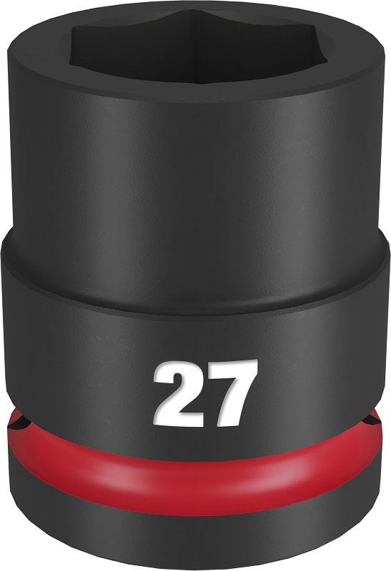 Milwaukee SHOCKWAVE Impact Duty 49-66-6365 Shallow Impact Socket, 27 mm Socket, 3/4 in Drive, Square Drive, 6-Point