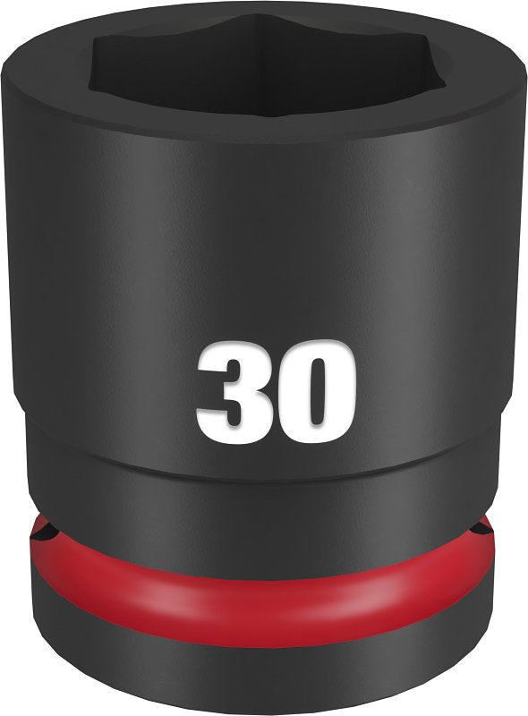 Milwaukee SHOCKWAVE Impact Duty 49-66-6368 Shallow Impact Socket, 30 mm Socket, 3/4 in Drive, Square Drive, 6-Point