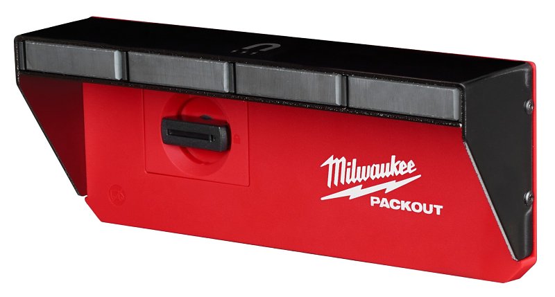Milwaukee PACKOUT 48-22-8346 Magnetic Rack, 3-Tool Holder, 9-1/2 in W, 3-1/2 in H, 4 in L