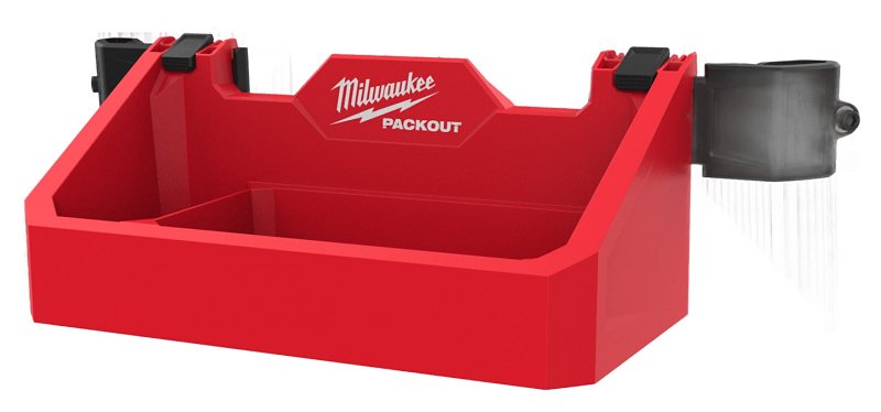 Milwaukee PACKOUT 48-22-8605 Tool Box Tray Attachment, 2-Compartment, ABS/Polycarbonate, Black/Red