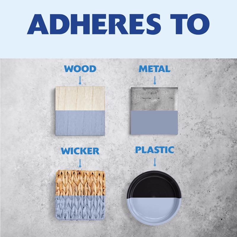 Rust-Oleum Painter's Touch 2X Ultra Cover Satin Slate Blue Paint+Primer Spray Paint 12 oz