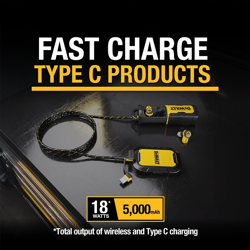 DEWALT DXMA2151801 Magnetic Power Bank, 5000 mAh, Pack of 2