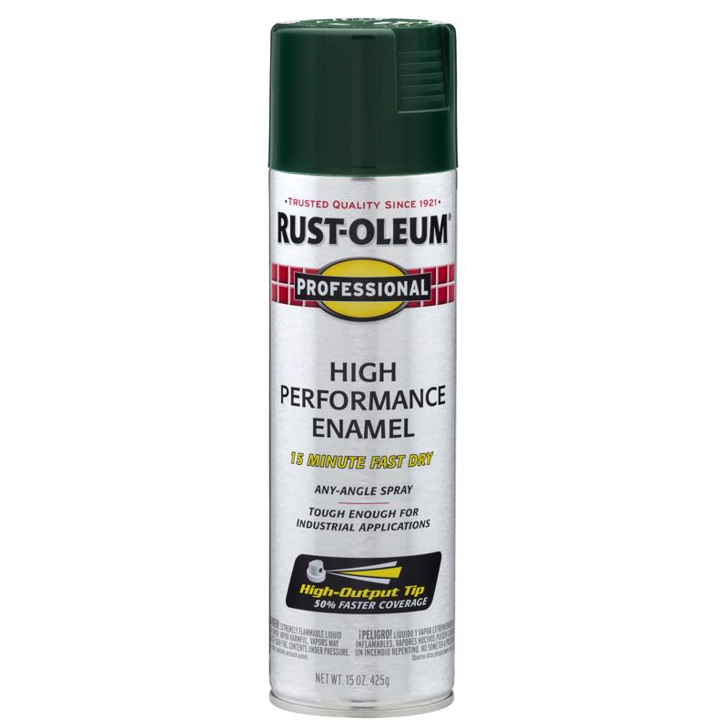 Rust-Oleum Professional Gloss Hunter Green Spray Paint 15 oz, Pack of 6