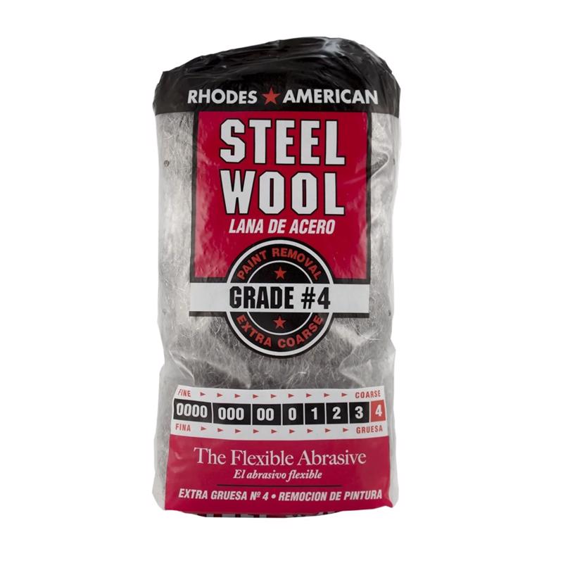 Rhodes American 4 Grade Extra Coarse Steel Wool Pad 12 pk, Pack of 6