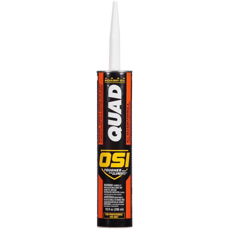 OSI QUAD Matte Clear Elastomeric Sealant 10 oz, Pack of 12