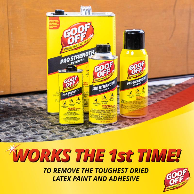 Goof Off Pro Strength Paint Remover 12 oz, Pack of 6