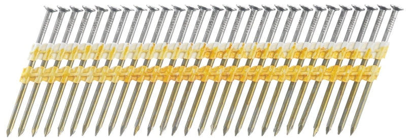 Senco KD27APBSN Series Collated Nail, Plastic Strip Collation, 3 in L, Steel, Bright Basic