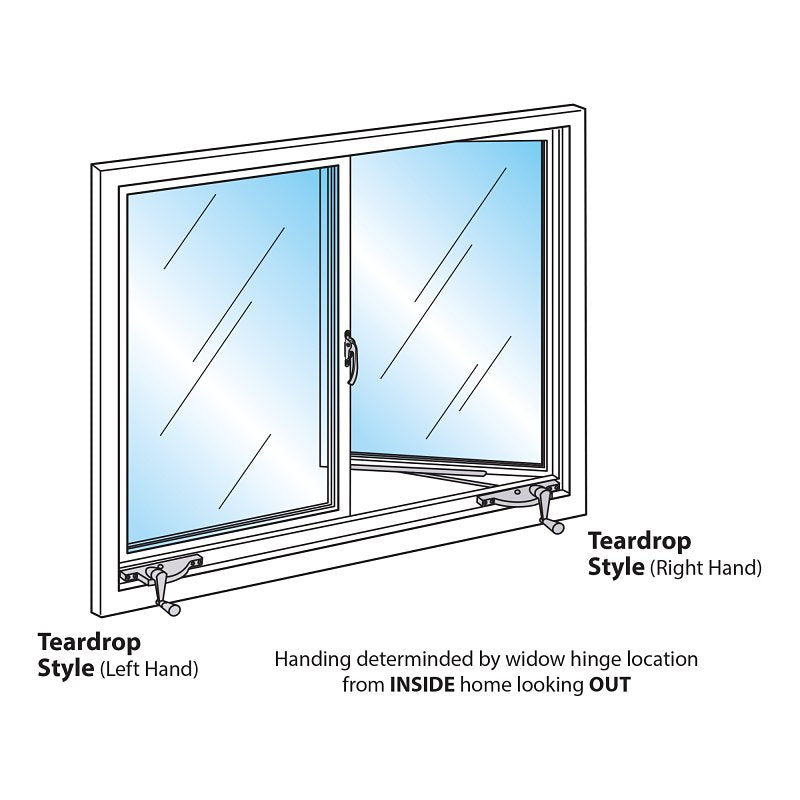 Prime-Line H 3501 Window Operator, 8 in L x 3-7/8 in W x 13-1/4 in H Dimensions, For: Older Steel Framed Windows, Left