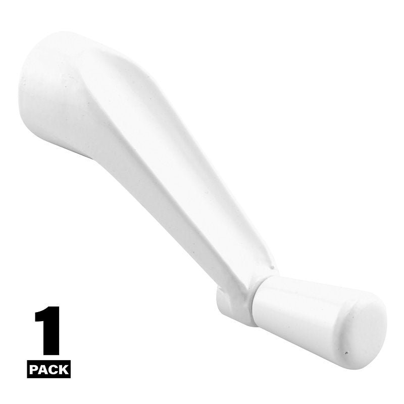 Prime-Line H 4106 Crank Handle, 3-1/8 in Projection, White, Zinc, Painted