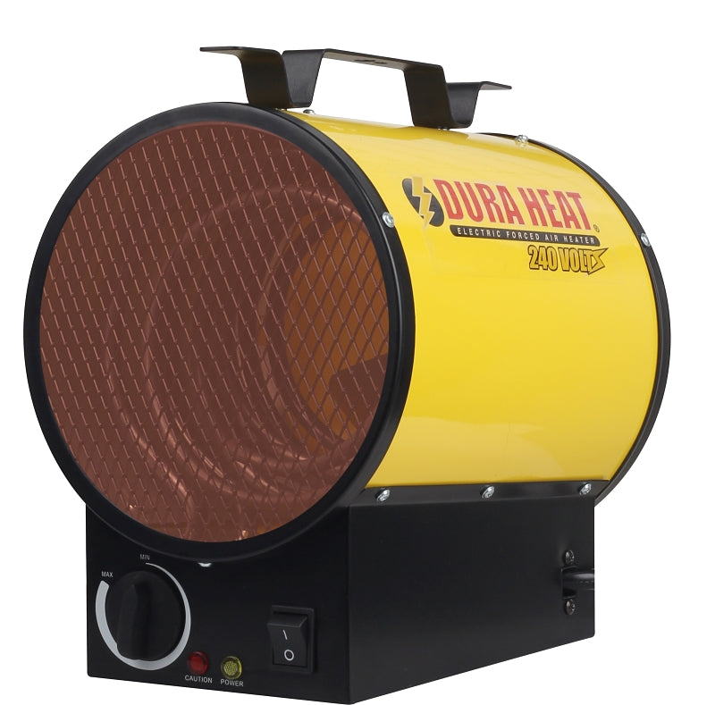 DuraHeat Electric Forced Air Heater, 20A, 240V, 3750 W, 12,800 Btu, Heats approx 400 sq ft, Yellow