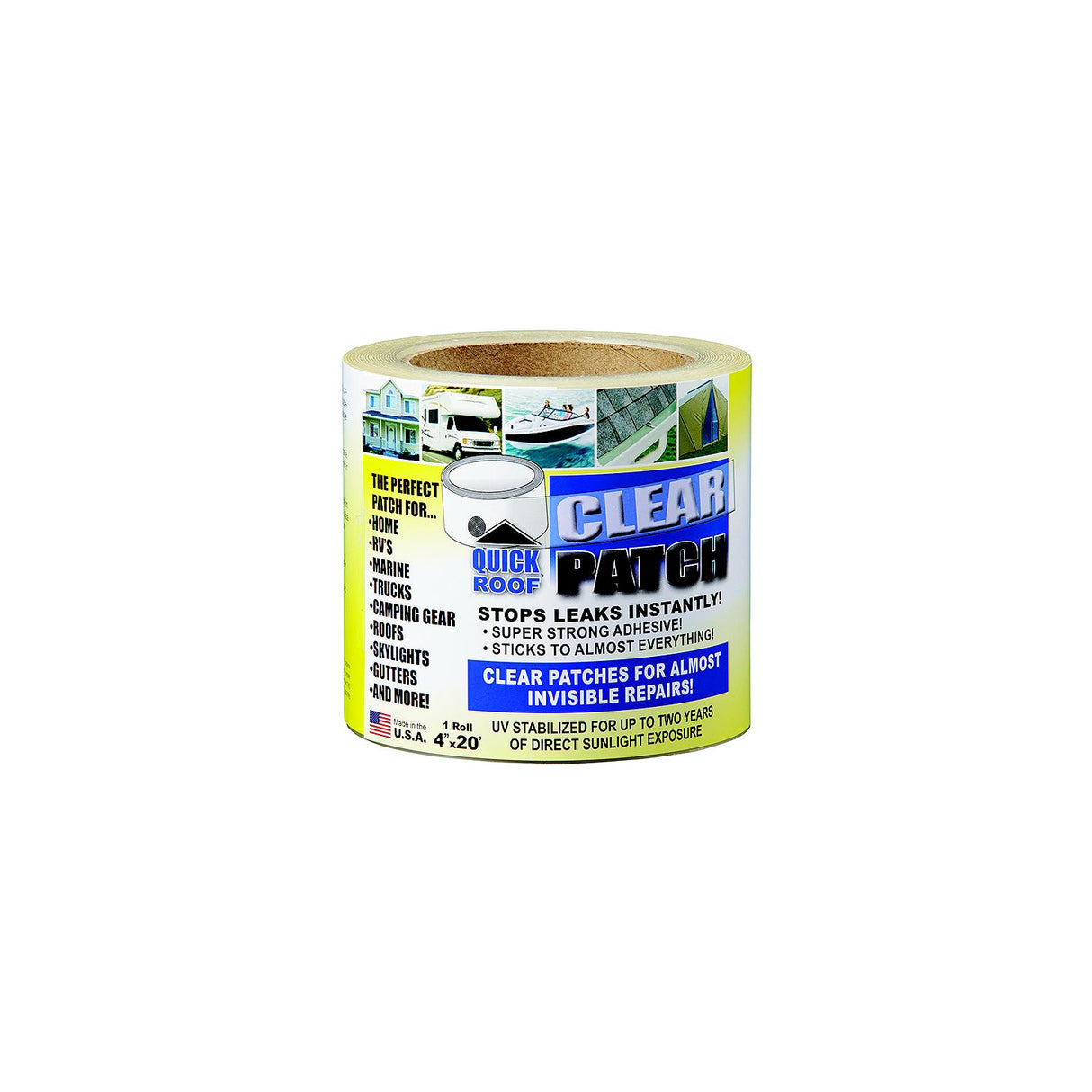 Quick Roof QRCP420 Clear Patch, 4″ x 20″