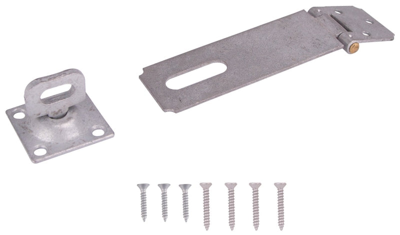 ProSource 33065MGS-BC3L-PS Safety Hasp, 4-1/2 in L, Galvanized Steel, Zinc, 3/8 in Dia Shackle