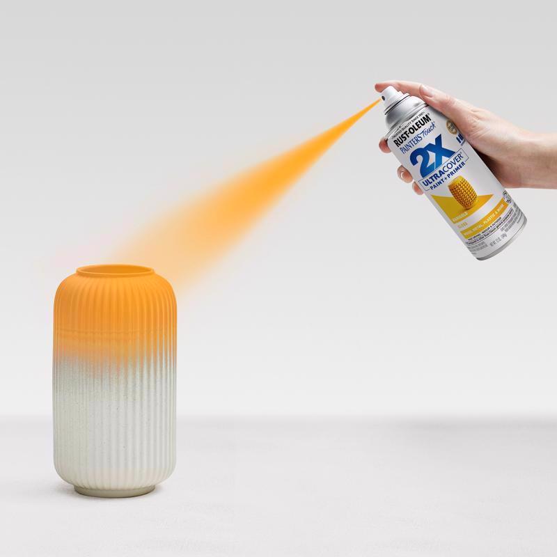 Rust-Oleum Painter's Touch 2X Ultra Cover Gloss Marigold Spray Paint 12 oz, Pack of 6