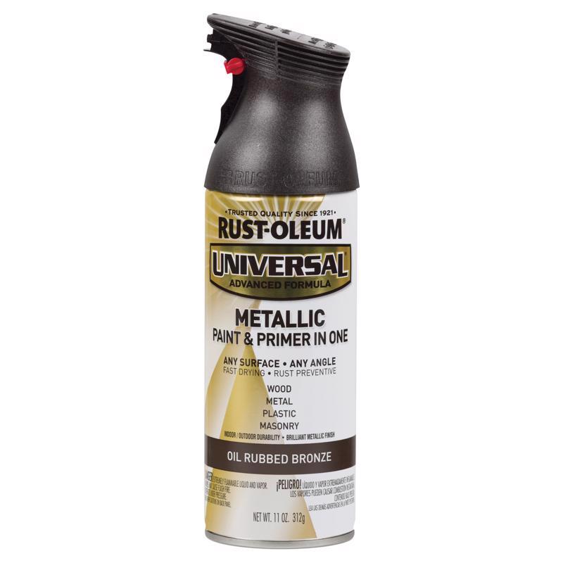 Rust-Oleum Universal Metallic Oil Rubbed Bronze Metallic Spray Paint 11 oz, Pack of 6