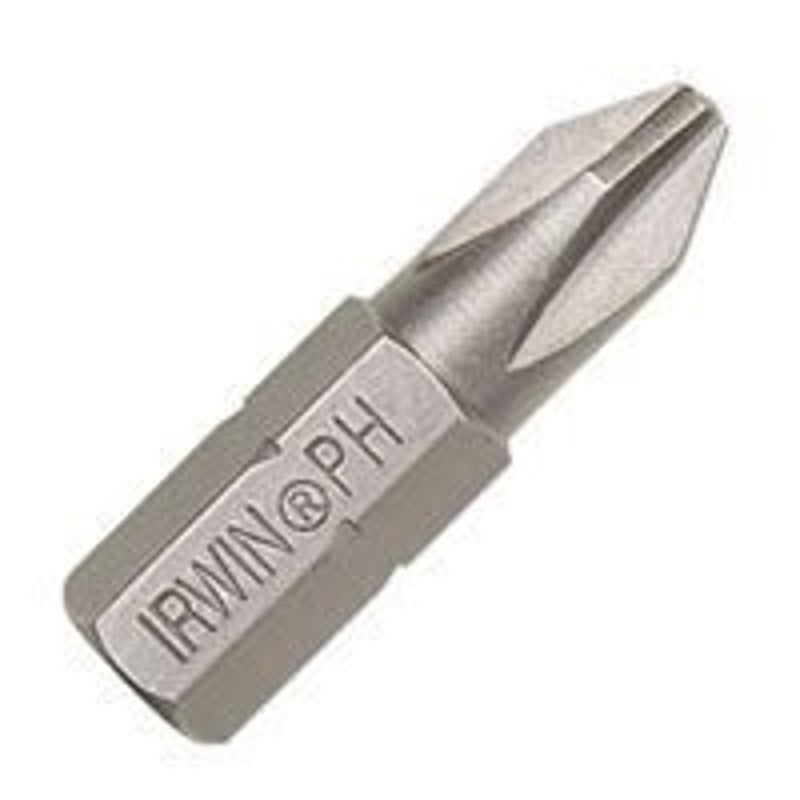 Irwin 3510052C Insert Bit, #1 Drive, Phillips Drive, 1/4 in Shank, Hex Shank, 1 in L, Tool Steel