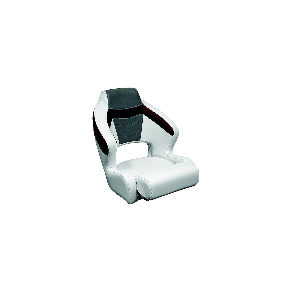 Wise 33381774 Baja XL Bucket Seat w/ Flip Up Bolster, Brite White/Grey/Dark Red
