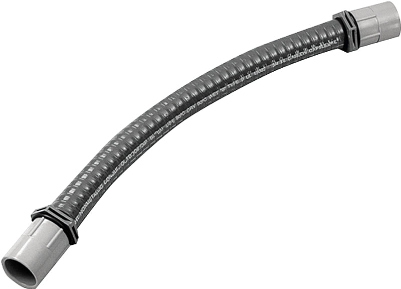 Carlon UAFAE Flexible Elbow, 3/4 in Trade Size, 0 to 90 deg Angle, Neoprene/PVC, Female, Gray