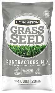 Pennington 100520263 Contractors Mix Grass Seed, 20 lb, 4000 sq-ft Coverage Area
