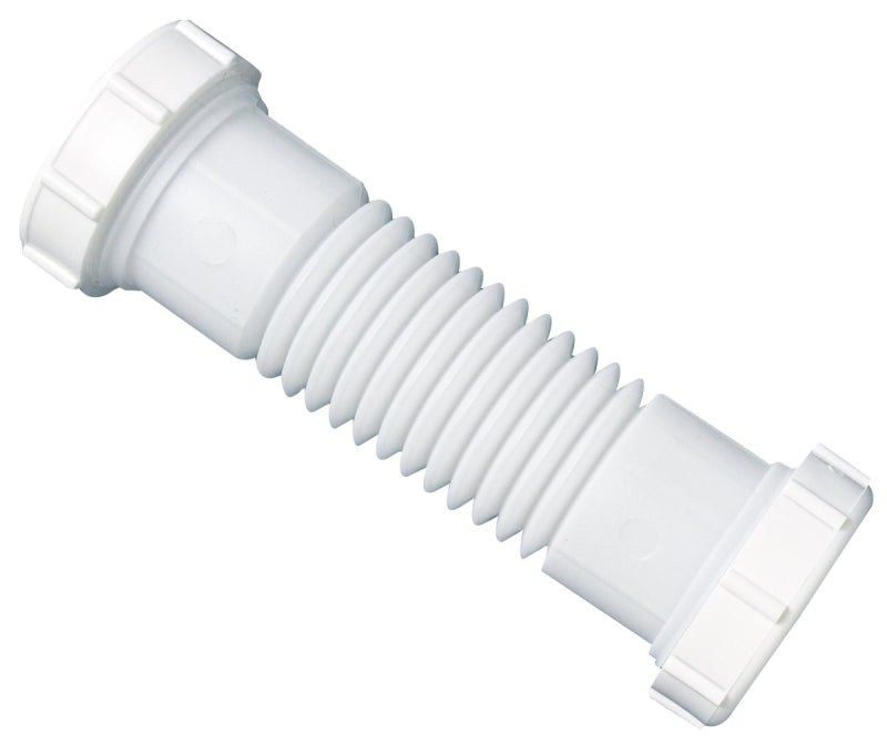 Plumb Pak PP812-15 Sink Drain Coupling, 1-1/2, 1-1/4 in, Slip-Joint, Polypropylene, White