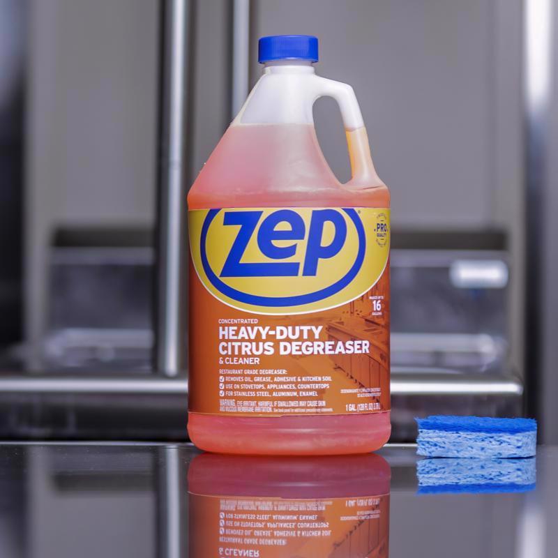 Zep Citrus Scent Heavy Duty Degreaser 128 oz Liquid, Pack of 4
