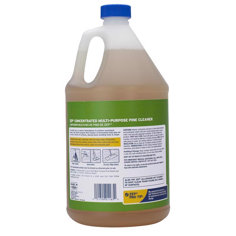 Zep Commercial Pine Scent Concentrated Multi-Surface Cleaner Liquid 128 oz, Pack of 4