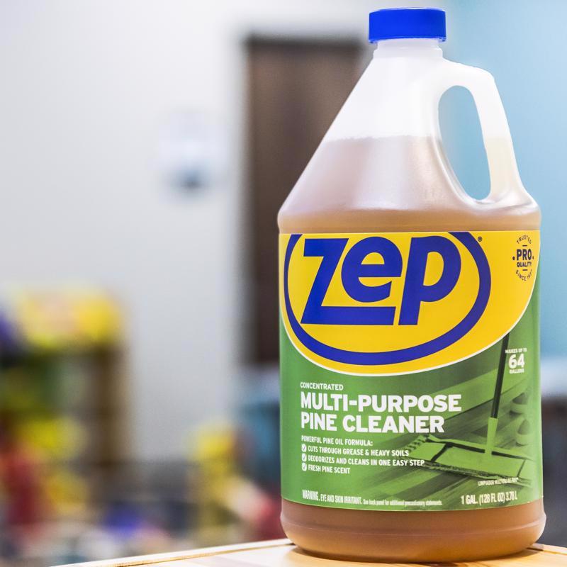 Zep Commercial Pine Scent Concentrated Multi-Surface Cleaner Liquid 128 oz, Pack of 4