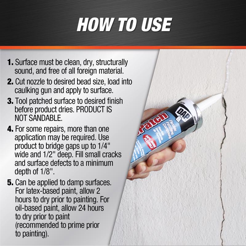 DAP ElastoPatch Ready to Use Off-White Patching Compound 10.1 oz