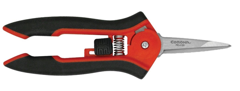 Corona FS 4120 Micro Snip, 1/4 in Cutting Capacity, Stainless Steel Blade, Double-Beveled Blade, Soft-Touch Handle