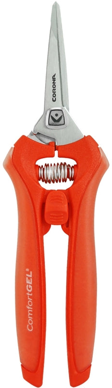 Corona FS 3214D Micro Pruner, 3/4 in Cutting Capacity, Stainless Steel Blade, Double-Beveled Blade, Soft Grip Handle