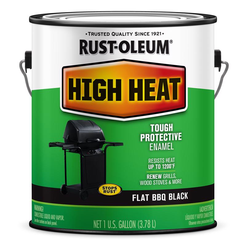 Rust-Oleum Specialty Flat BBQ Black Oil-Based High Heat Enamel 1 gal, Pack of 2