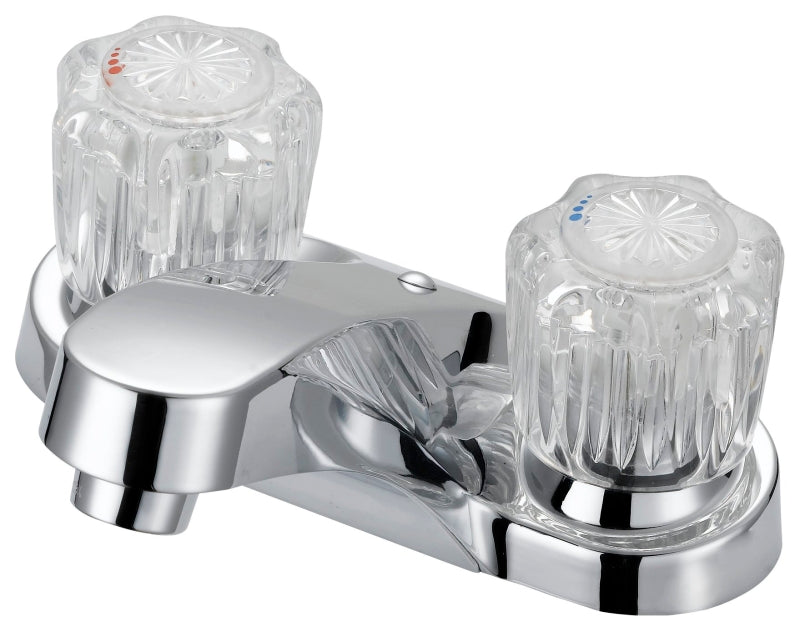 Boston Harbor F5120067CP Lavatory Faucet, 1.2 gpm, 2-Faucet Handle, 3-Faucet Hole, Metal/Plastic, Chrome, Round Handle