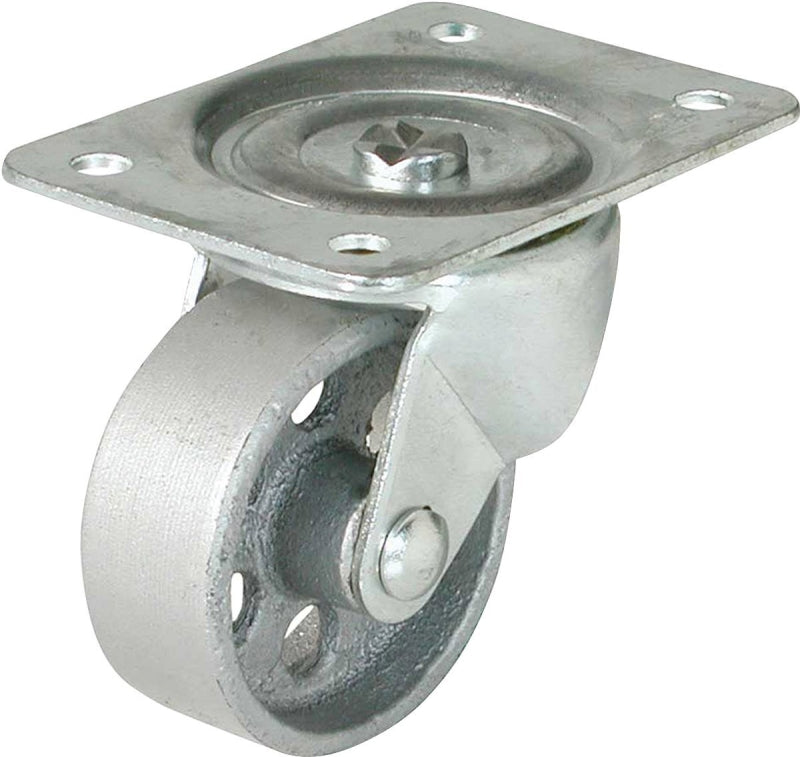 Shepherd Hardware 9780 Swivel Caster, 3 in Dia Wheel, 1-1/8 in W Wheel, Iron Wheel, Silver, 250 lb