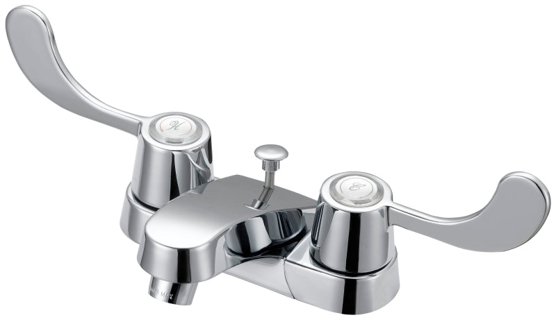 Boston Harbor F5120005CP Lavatory Faucet, 1.2 gpm, 2-Faucet Handle, 3-Faucet Hole, Metal/Plastic, Chrome, Lever Handle