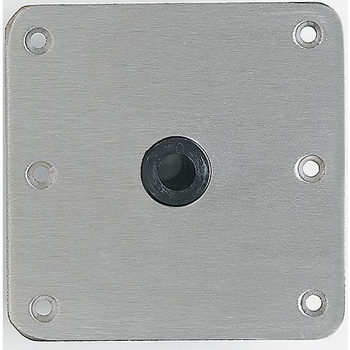 Attwood Lock'N-Pin 3/4" Base Plate 7" x 7" Non-Threaded Stainless Steel w/Nylon Bushing